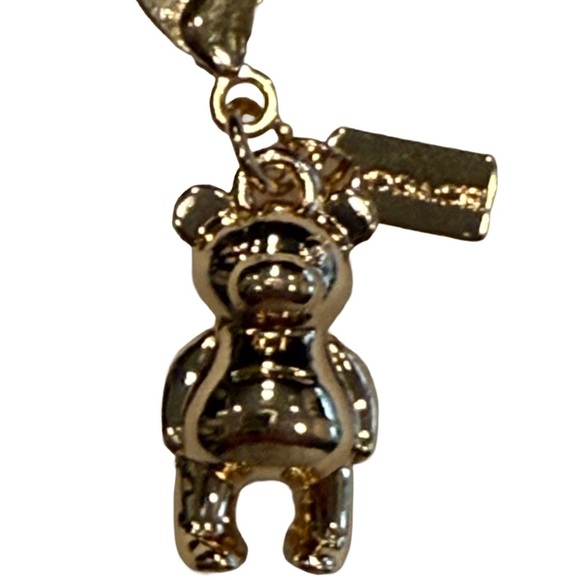 COACH Bear Gold Mini Handbag Charm or Zipper Pull NWOT - Picture 2 of 6